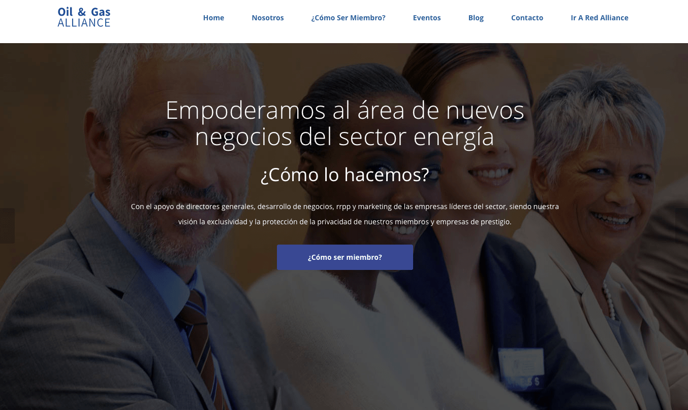 Sitio web de Oil and Gas Alliance